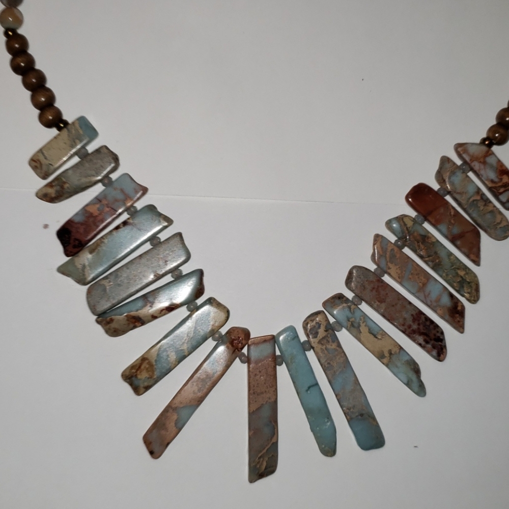 Stone Statement Necklace - image 2